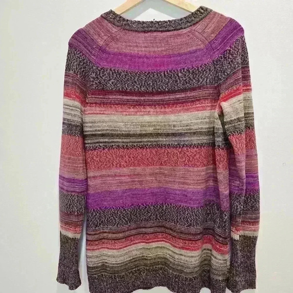 Eddie Bauer Women's Long Sleeve Multicolor Pullover Sweater Size M - Picture 6 of 11